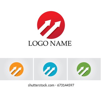 Business finance logo - vector concept illustration
