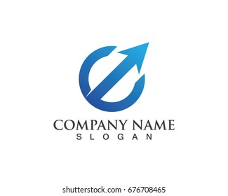 Business finance logo - vector concept illustration
