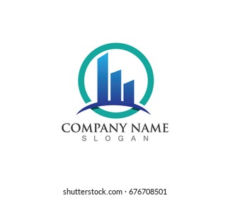 Business finance logo - vector concept illustration
