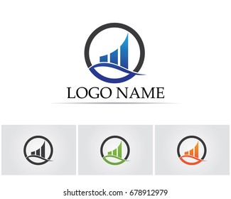 Business finance logo - vector concept illustration
