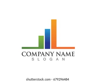Business finance logo - vector concept illustration
