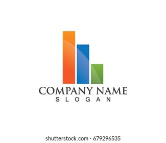 Business finance logo - vector concept illustration
