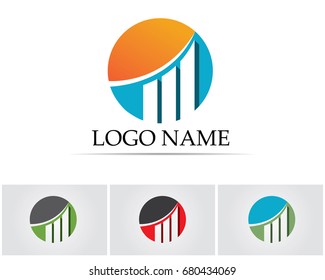 Business finance logo - vector concept illustration
