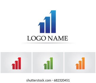 Business finance logo - vector concept illustration
