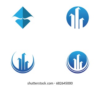 Business finance logo - vector concept illustration
