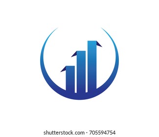 Business finance logo - vector concept illustration
