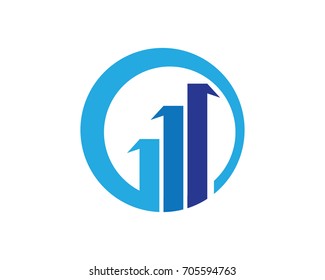 Business finance logo - vector concept illustration
