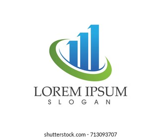 Business finance logo - vector concept illustration
