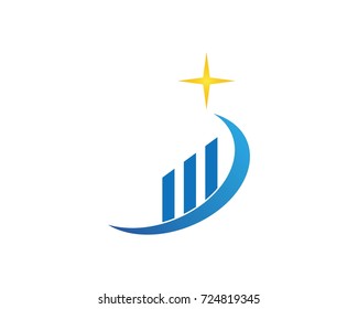 Business finance logo - vector concept illustration
