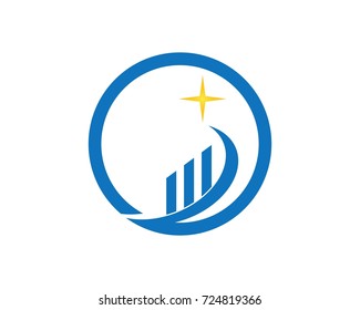 Business finance logo - vector concept illustration
