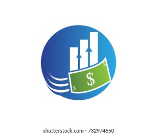 Business finance logo - vector concept illustration
