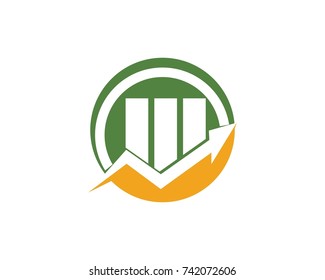 Business finance logo - vector concept