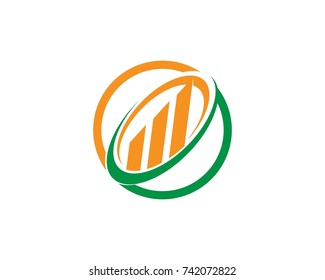 Business finance logo - vector concept