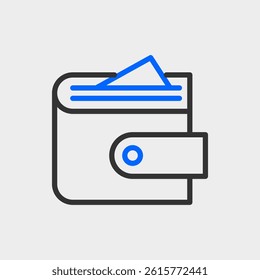 Business Finance Money Icon. Symbol of Wallet. Perfect for enhancing professional websites, apps, and presentations.