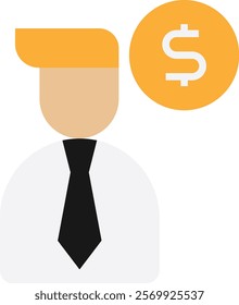 Business Finance Money Icon Vector Flat Illustration