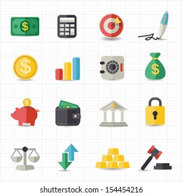 Business finance money icons