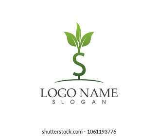 Business finance money plant logo template