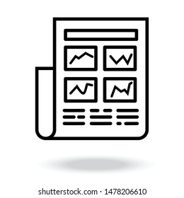 Business, finance, newspaper icon.newspaper icon vector template