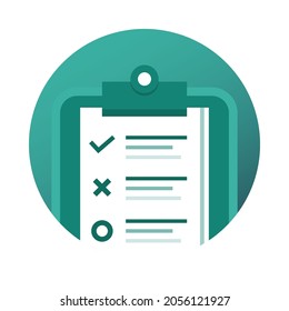 Business finance note list. Business vector list