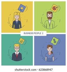 Business, Finance And Office Employees In Suits. Set 2