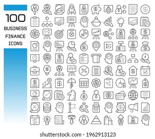 business, finance and office icons set vector