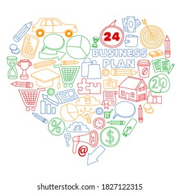 Business and finance online education vector pattern. Start up and innovations