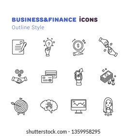Business and Finance outline icons