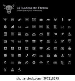 Business and Finance Pixel Perfect Icons Shadow Edition