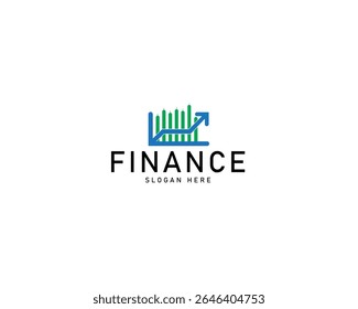 Business Finance professional logo template with Bars