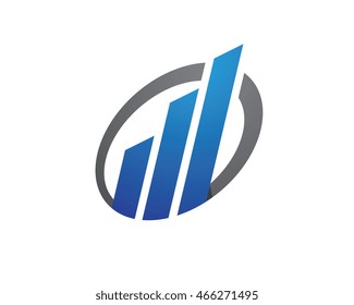 Business Finance professional logo template with Bars