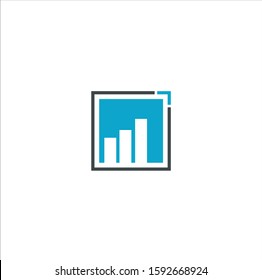 Business Finance Real Estate Logo design vector template. Commercial property Skyscrapers cityscape Logotype concept. Charts diagram icon.