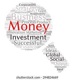 Business & finance related word cloud background  