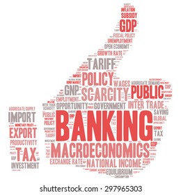 Business & finance related word cloud hand background 