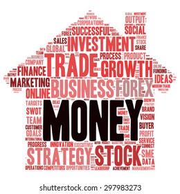 Business & finance related word cloud background