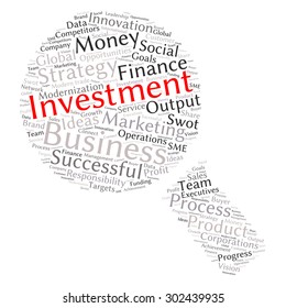 Business & finance related word cloud background  