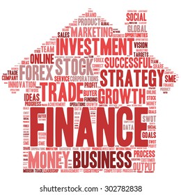 Business & finance related word cloud background