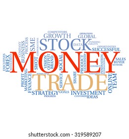 Business & finance related word cloud background 