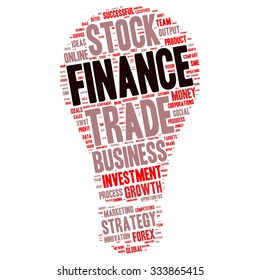 Business & finance related word cloud background 