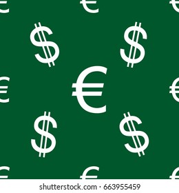 Business and finance seamless pattern. Background with icons for business theme. Background for textile printing and wrapping paper. Vector illustration.