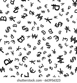 Business and finance seamless pattern. Background with icons for business theme. Background for textile printing and wrapping paper. Vector illustration.