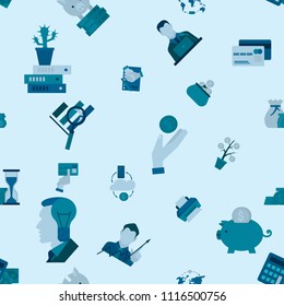 Business and Finance Seamless Pattern. Simple and Minimalistic Style