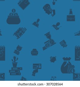 Business and Finance Seamless Pattern. Simple and Minimalistic Style