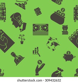 Business and Finance Seamless Pattern. Simple and Minimalistic Style