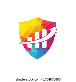 Business Finance Shield Logo template vector icon design. Business Financial and Accounting Logo design Template.