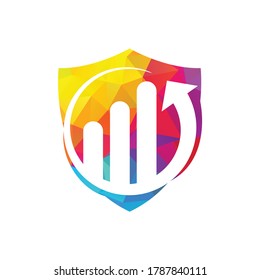 Business Finance Shield Logo template vector icon design. Business Financial and Accounting Logo design Template.