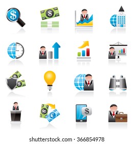 Business and Finance Strategies  Icons  - vector icon set