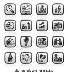 Business and Finance Strategies  Icons  - vector icon set