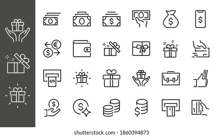 BUSINESS and FINANCE Thin Line Icon Set, contains icons such as Coins, Currency Exchange, Card Payment, Terminal and much more, Editable Line, Vector Illustration.