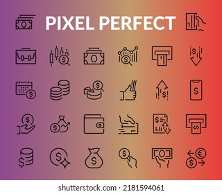 BUSINESS and FINANCE Thin Line Icon Set, contains icons such as Coins, Currency Exchange, Card Payment, Terminal and much more, Editable Line, Vector Illustration.