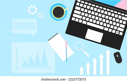 Business finance vector background. Finance concept, flat design vector illustration.